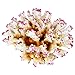 Danmu 1Pc of Polyresin Coral Ornaments, Aquarium Coral Decor, Diamater 4 1/3″ for Fish Tank Aquarium Decoration (Pink and White)thumb 4