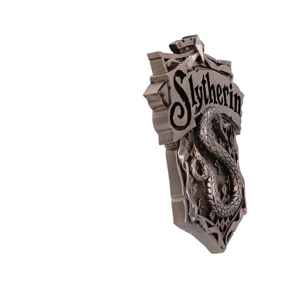 Nemesis Now Harry Potter Slytherin Wall Plaque 19.8cm, Resin, Bronze, Officially licensed Harry Potter Merchandise, Slytherin Crest Wall Plaque, Cast in the Finest Resin, Finished in Bronze