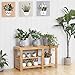 SONGMICS Bamboo Shoe Bench, Shoe Rack for Boots, Entryway Storage Organizer, 3-Tier Shoe Shelf, for Hallway, Bathroom, Living Room, Corridor, Natural ULBS06N