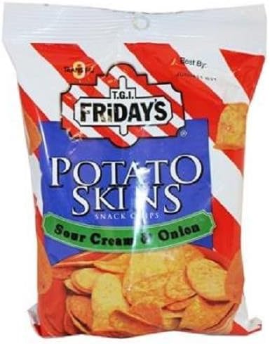 Poore Brothers Tgif Potato Skins Sour Cream And Onion Flavor, 3-Ounces (Pack of 6) by Poore Brothers