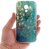 For Moto G (2nd generation) , ivencase Peach Blossom Flower [Soft TPU Gel] Pattern Flexible Ultra Thin Slim Texture Protective Rear Case Cover Perfect Fit for Motorola Moto G (2nd generation) + One 