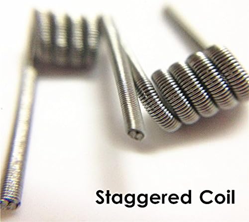 Super Juggernaut Taiji Staple Staggered Flat Prebuilt coils Heating wire 10pcsStaggered coil