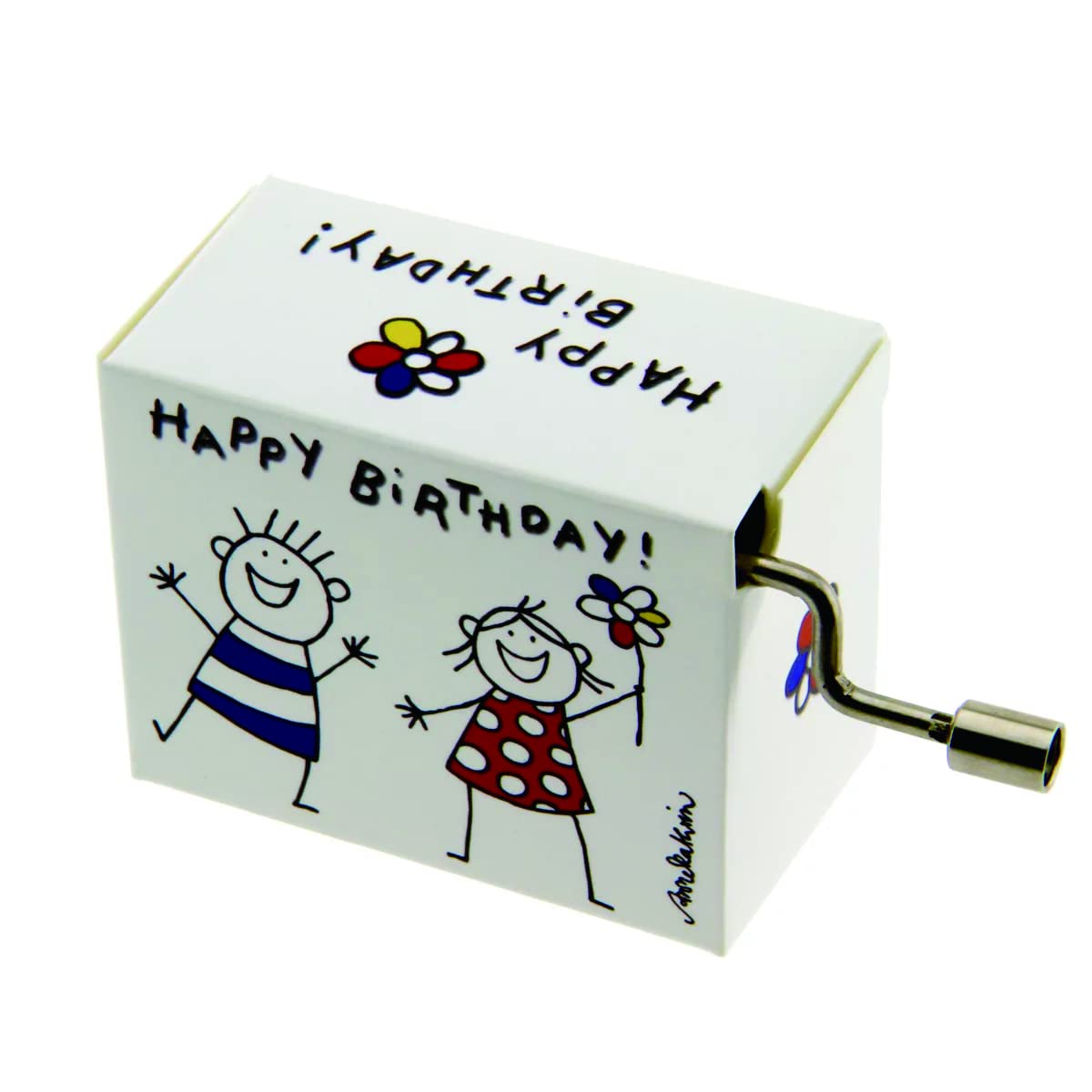 Fridolin 58341 "Happy Birthday/Young Boy and Girl Music Box