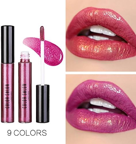 Color Salon Rich Crystle Lip Balm Shinning Moisturizing Lip Gloss 0.27 Fl Oz, Coral Red