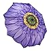 Galleria-Wisteria Daisy Auto-Open/Close Large Portable Rain Folding Umbrella