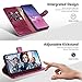 OCASE Samsung Galaxy S10e Case [ Card Slot ] [ Kickstand ] [TPU Shockproof Interior ] Leather Flip Wallet Case for Samsung Galaxy S10e Devices (Burgundy)