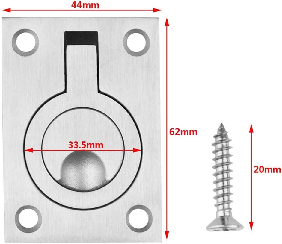 Bestgle 2 Packs Flush Ring Plull Handle Hatch Locker - Image 4