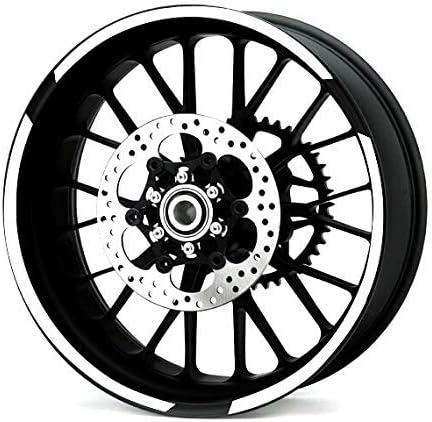 Motorcycle Scooter Moped ATV Quad Bike Car Van White Wheel tyre Alloy Rim Sticker Decal Strip 7mm x 600cm for All Rims - Image 3