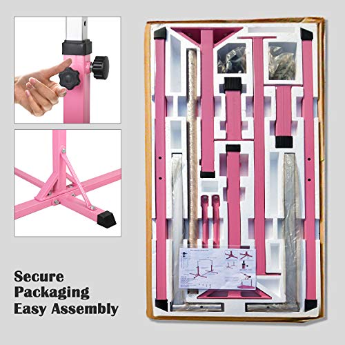 Gymnastics Bar, YEEGO Gymnastic Junior Horizontal Training Bar Adjustable Height Premium Gymnastic 1-4 Levels, 220 lbs Weight Capacity Home Training Kip Bar for Kids, 2 Years Warranty - Thumbnail 4