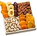 Freshly Roasted Gourmet Nuts dried fruit Gift Basket, Nut Gift Tray 4 section Medium Gift Tray