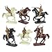 Plains Indian Mounted Warriors Plastic Army Men: Six 54mm Figures and 6 Horses - 1:32 scale