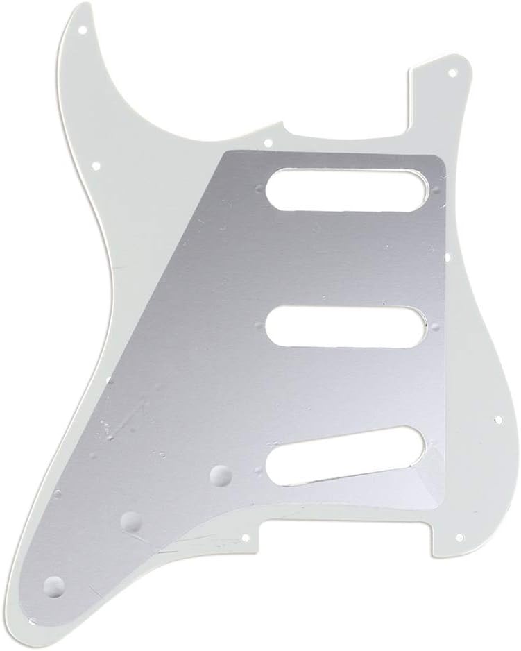 Musiclily Pro 11-Hole 62 Vintage SSS Strat Pickguard for American Stratocaster 62 Electric Guitar, 3Ply Parchment - Image 3