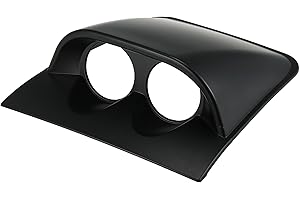 X AUTOHAUX 52mm 2" Dual Hole 2 Holes ABS Plastic Universal Console Dashboard Gauge Holder Dash Gauge Pod Car Meter Mount Brac