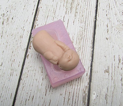 Mold Bundled Baby Miniature One Piece Mold for the Polymer Clay Bundled Baby Head and Body Shape