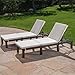 Christopher Knight Home Jamaica Outdoor Wicker Chaise Lounge with Water Resistant Cushion, 2-Pcs Set, Multibrown / Cream