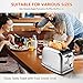 Toaster 2 Slice Stainless Steel Toasters,LCD Timer Display Compact Toaster Extra Wide Slots with 7 Bread Shade Settings&Defrost/Bagel/Cancel/Reheat Function,Removable Crumb Tray,900W Silver Toaster