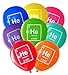 Helium (He) Periodic Table Element - Mad Science Party Balloons (16 pcs, 2-Sided) by Nerdy Words (Assorted)