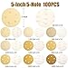 LotFancy 5 Inch 5 Holes Sanding Discs - 100PCS 60 80 120 180 220 320 400 600 800 1000 Grit Assorted Sandpaper, Random Orbital Sander Sandpaper, Hook and Loop Round Sand Paper