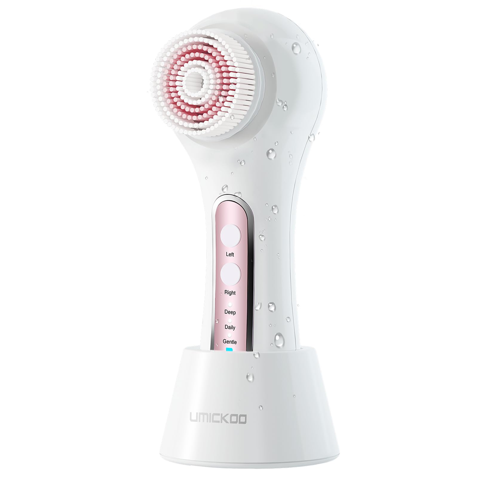 Photo 1 of UMICKOO Face Scrubber Exfoliator,Facial Cleansing Brush Rechargeable IPX7 Waterproof with 5 Brush Heads,Electric Face Spin Brush for Exfoliating, Massaging and Deep Cleansing