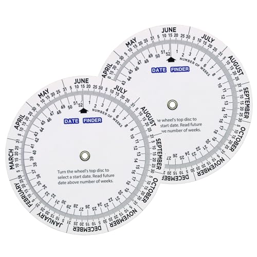 2 PCS Pregnancy Wheel, Due Date Calculator for Pregnant Patients,Pregnancy Wheel Badge Card for OB/GYN, Doctors, Midwives,Nurses and Patients