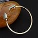 Susenstone Retro Stylish Open Bangle Triangle Marble Turquoise Stone Cuff Bracelet (Blue)