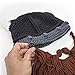 Beard Head Viking Pillager Beard Beanie - Funny Knit Horned Hat w/Fake Beard
