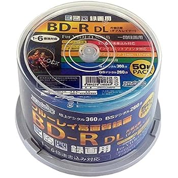 Amazon.com: 50 Hi-Disc Bluray 50GB BD-R Dual Layer 6x Speed No Logo ...
