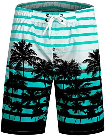 APTRO Men's Quick Dry Swim Trunks with Pockets Long Elastic Waistband Beach Board Shorts Bathing Suits