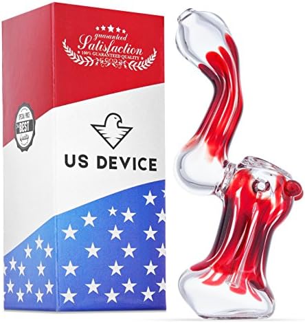 Glass Device With Red Pattern 5.5 Inch