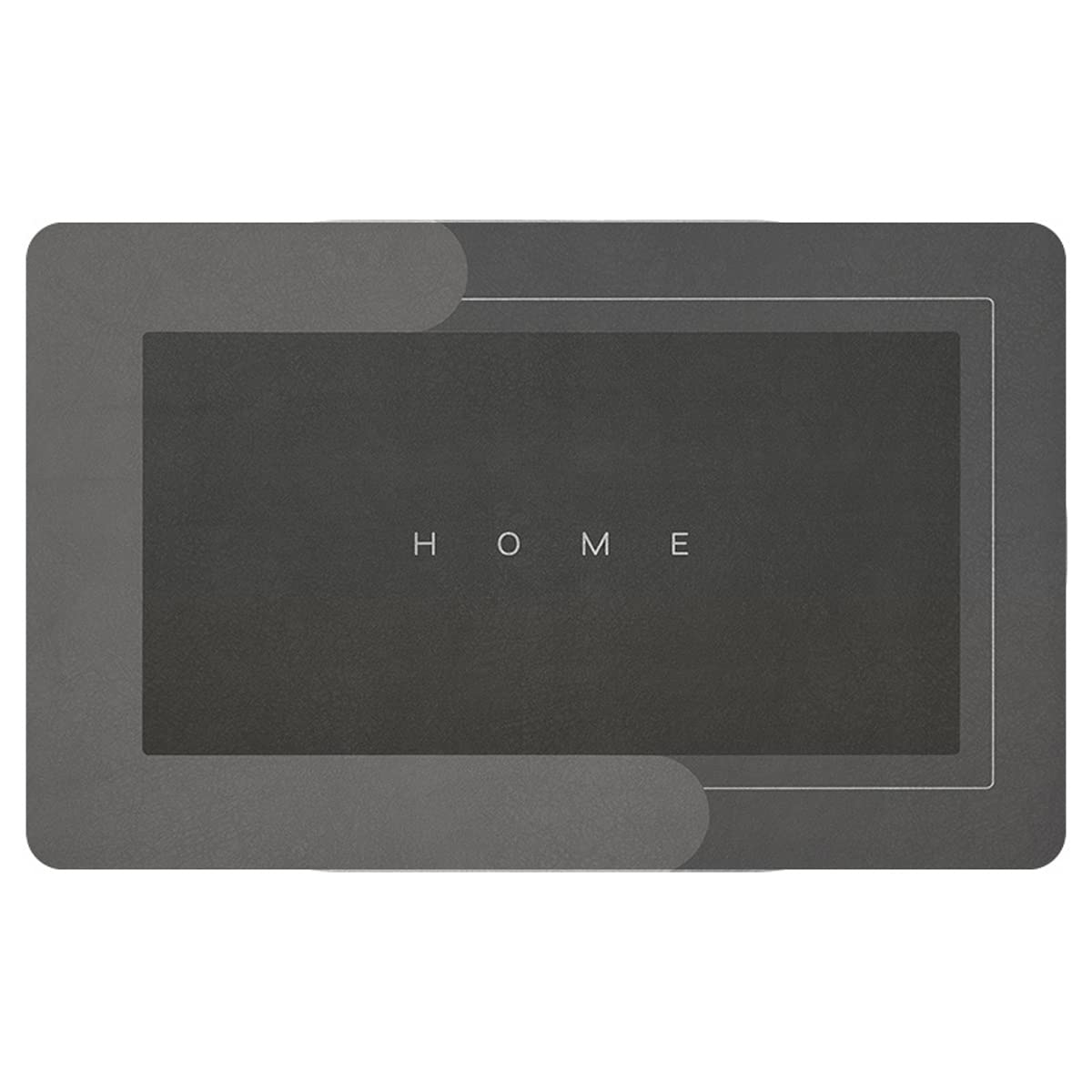 Happy Go-Mart Bath Mat, Microfiber Soft Non Slip Anti Mould Super Absorbent Bathroom Shower Floor Mat Rug for Bathroom,Kitchen (dark gray)