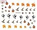 Elevin(TM) New 2016 Halloween Pumpkin Skull Spider Big Sheet Water Transfer 3D Nail Art Sticker Decals Manicure Watermark Tattoos Nail Art Tips (D)