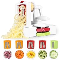 Spiralizer Vegetable Slicer-MVPower 5 Blade Spiralizer,Heaviest & Strongest Duty,Perfect Veggie Pasta and Spaghetti Maker