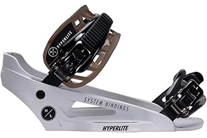 Hyperlite System Lowback Mens Wakeboard Bindings White/Grey 10-13