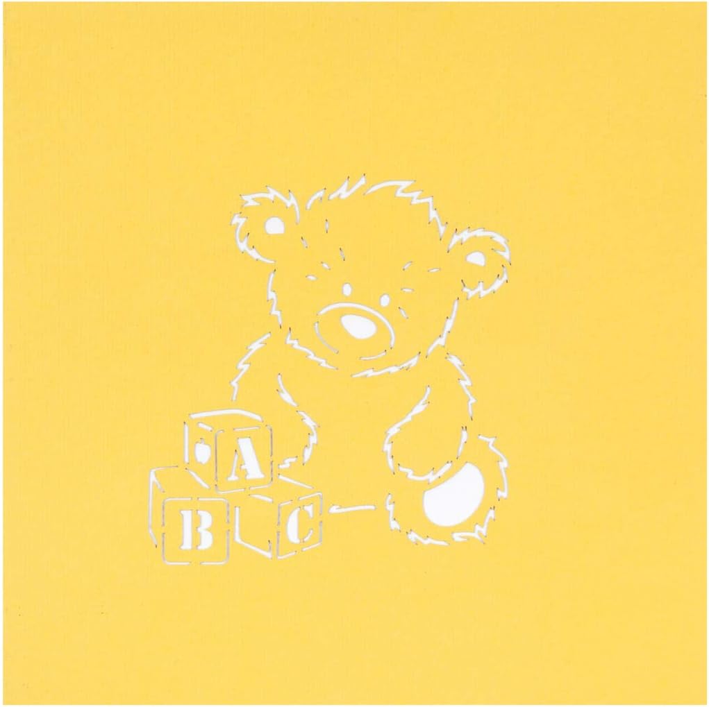 Cardology - New Baby Bear Pop-Up Card, 15cm x 15cm - Image 4