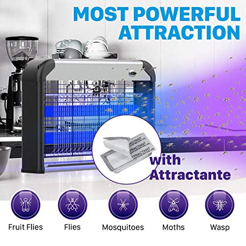 TBI 2in1 Indoor Bug Zapper with 20w Light Bulb 2 Pack Fruit Fly