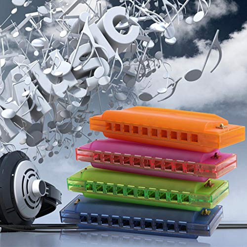 Yuuups 10 Holes Diatonic Blues Harp Harmonica Key Of C Translucent Gifts With Case