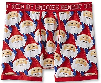 MJC SF Joe Boxer Men's Christmas Boxer Briefs - My Gnomies (X-Large)