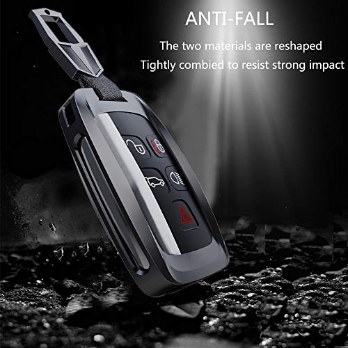 Cover Key Shell voor Range Rover, 5 Knoppen Afstandsbediening Zinklegering Autosleutel Cover met Sleutelhanger voor Land… - Afbeelding 6