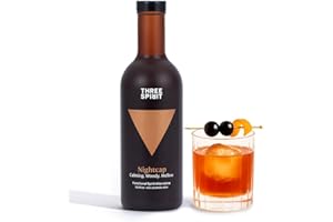 Three Spirit Non-Alcoholic Alternative Spirit - The Nightcap, 50cl | Alt-Whiskey | Unwind & Chillout with Adaptogens, Valerian, Hops & Lemon Balm | Award Winning Active Botanical Gluten Free & Vegan