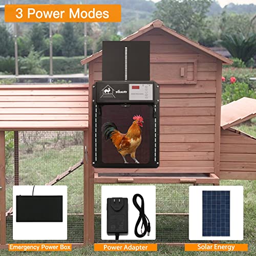 Automatic Chicken Coop Door, Full Aluminum Chicken Coop Door with Light