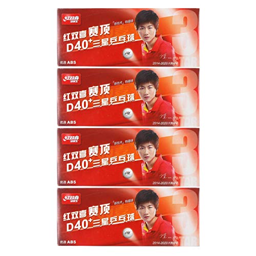 DHS ABS D40+ 3-Star White Table Tennis Balls (40 Balls)