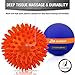 Epitomie Fitness Zen Energy Pro Massage Balls - Large Ball for Massage & Large Spiky Reflexology Ball Makes Perfect Roller Ball Massager Set for Self Massages & Myofascial Release - Navy & Orange