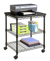 Safco Products 5207BL Desk Side Wire Machine Stand, Black