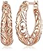 Amazon Essentials Rose 18K Gold Over Sterling Silver Filigree Round Hoop Earrings
