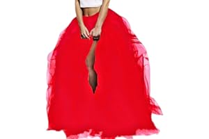 WDPL Wedding Planning Women's Long Maxi Tulle Special Occasion Bustle Night Out Skirt