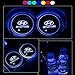 Lntly LED Car Logo Cup Holder Pad Waterproof Bottle Drinks Coaster Built-in Light 7 Colors Changing USB Charging Mat LED Cup Mat Car Atmosphere Lamp 2PCS (Hyundai)