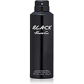 Kenneth Cole Black All Over Body Spray for Men, Aromatic Woody Fragrance, Notes of Watermint, Mandarin, Cedar, and Musk, Long-Lasting Cologne, 6.0 Fl. Oz