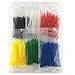 HS Colored Zip Ties Neon Small Nylon Wire Ties Assorted 6 Colors (Green,Yellow, Black, White, Blue, Red) 4 Inch for Crafts,Bulk 600 Pack