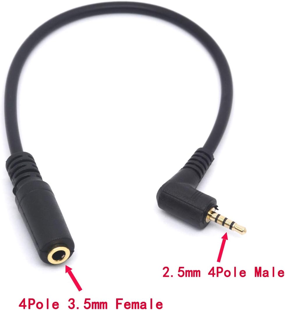 HUHANGGod Angled 2.5mm Male to 3.5mm Female Audio Cable Headphone Adapter - Image 3