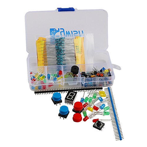 Keywish CP-L1 Electronic Component Starter Kit With Resistor,Transistor,RGB,Capacitor,LED,Buzzer,Switch,Potentiometer For Arduino UNO Nano,MEGA2560,Raspberry Pi,STEM,Micro:bit - Thumbnail 2